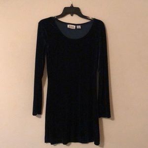 Vintage deep green velvet dress